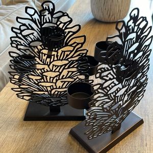 Yankee Candle Pine cone tea light holders